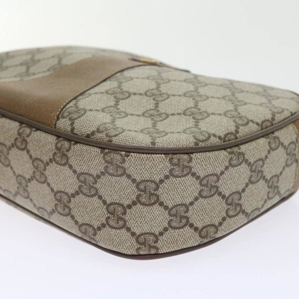 GUCCI GG Supreme Web Sherry Line Clutch Bag Beige Red 89 01 034 Auth bs9231 - Picture 14 of 16